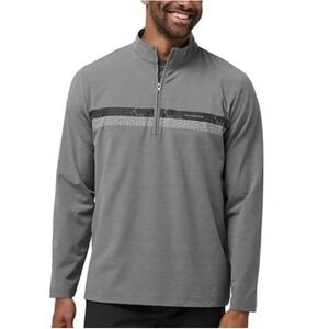 Travis Mathew Large‎ Gray 1/4 Quarter-Zip Pullover Sit and Sip Performance NWT